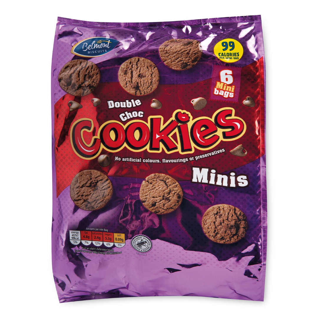 BELMONT MINI DOUBLE CHOCO COOKIES 118.8G